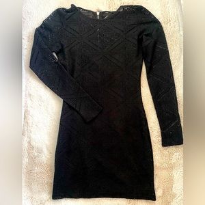 Black long sleeve mini dress